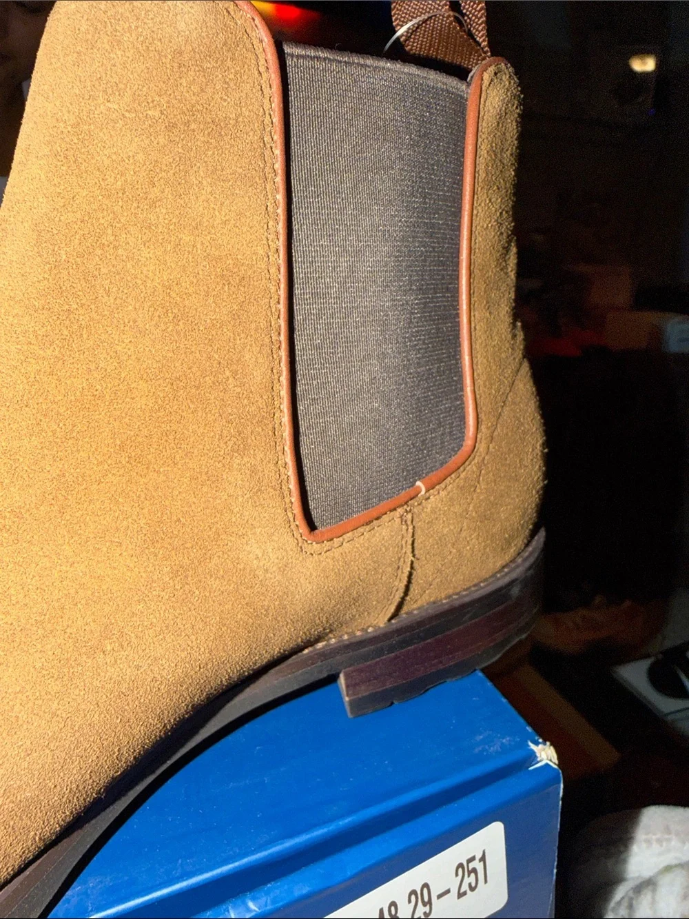 Vince Camuto Men's Tan Suede Chukka Chelsea Boots
